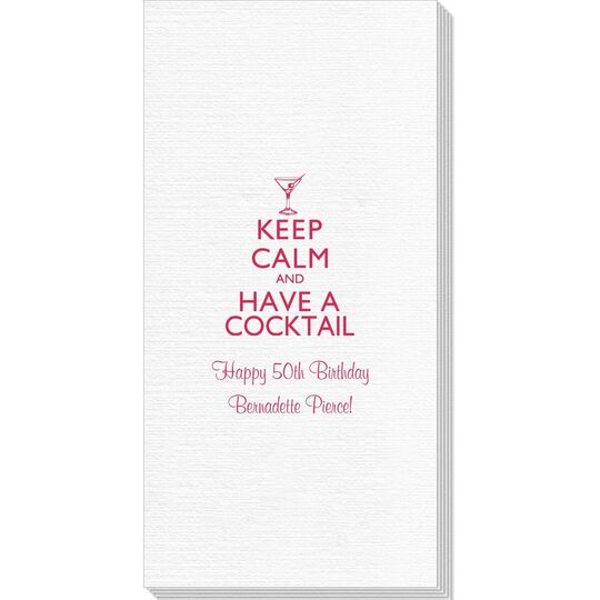 Keep Calm and Have a Cocktail Deville Guest Towels